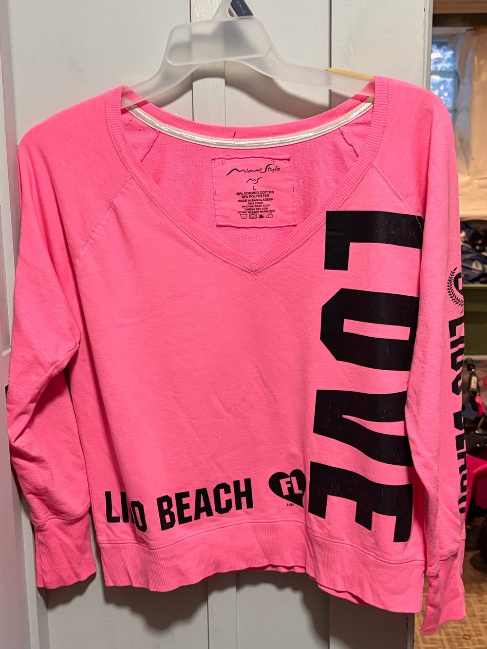 Womens Miami style shirt size L